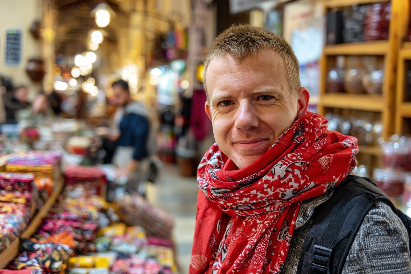 explorer in a market