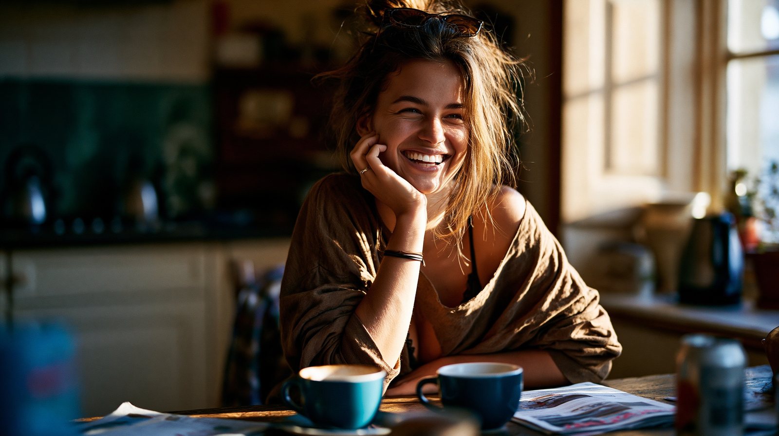 kitchen portrait, Hasselblad look