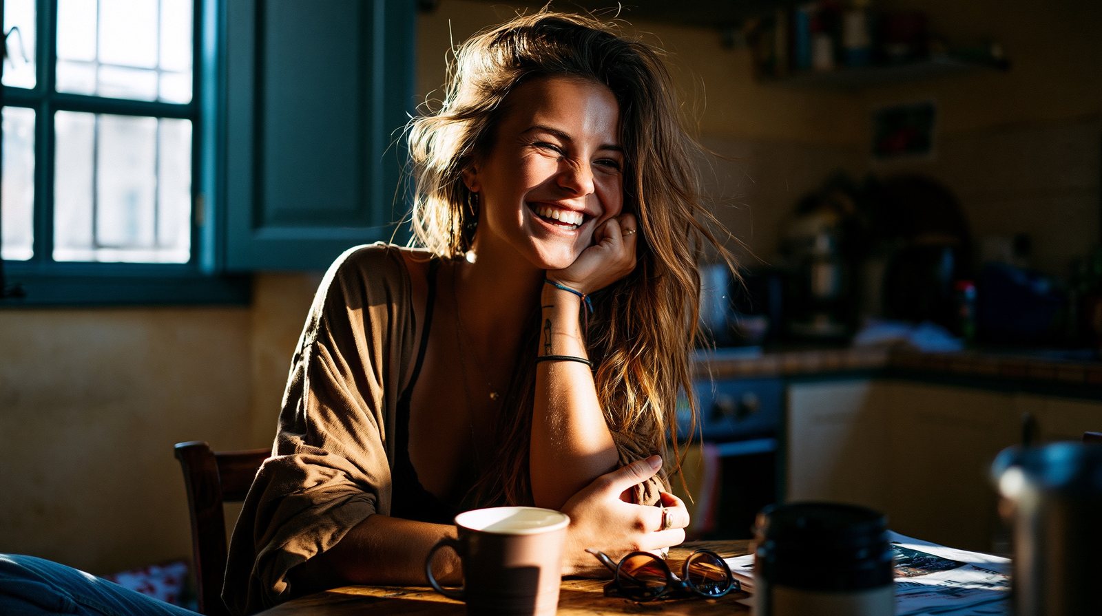 kitchen portrait, iPhone look
