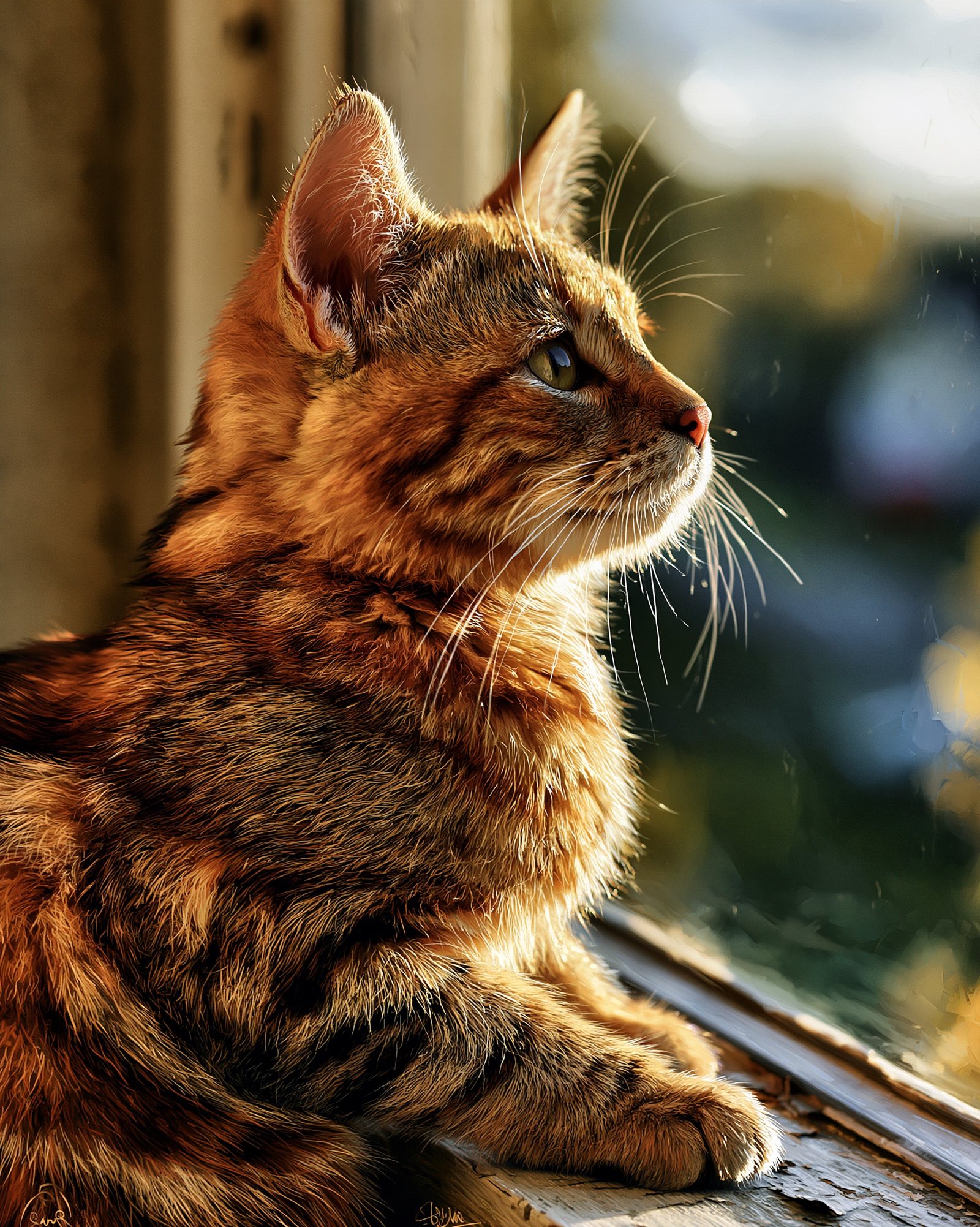cat from a clean descriptive prompt