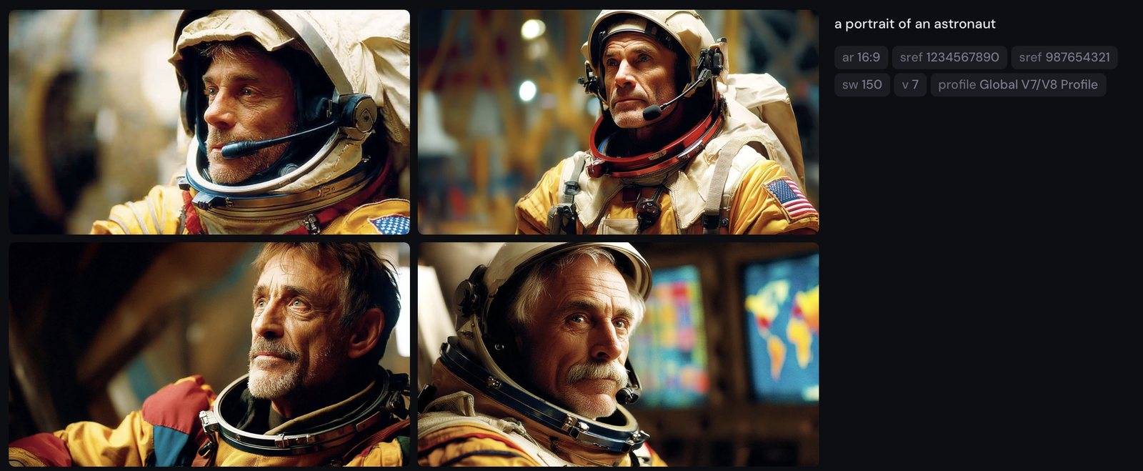 astronaut grid, blended style codes