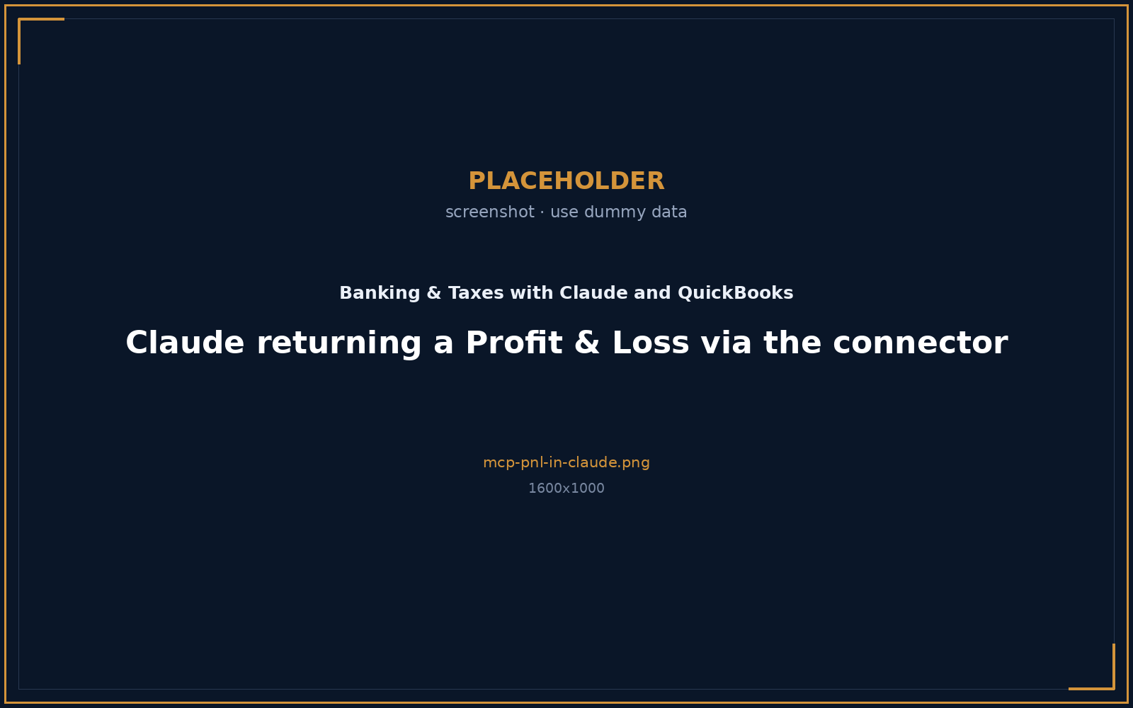 The connector returns a real report through the API